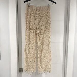 Zara crocheted pants wide leg